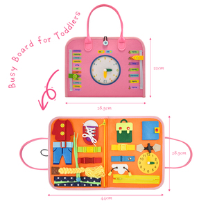 Tablero ocupado de fieltro Montessori para niños, <span class=keywords><strong>libro</strong></span> de tablero sensorial educativo para niños pequeños, <span class=keywords><strong>libro</strong></span> ocupado de fieltro para bebés - Product Image 2