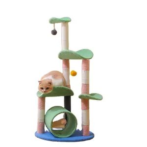 Postes de rascado Natural para gatos, torre de rascado moderna con árbol Extra grande, de lujo, 6 niveles, 50 pulgadas