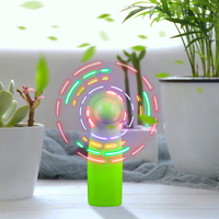 Miniventilador Led USB para decoración de boda, ventilador de techo con espejo Led