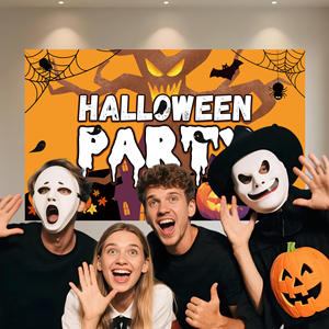 Tela Triangular Impermeable para Colgar en Halloween con Asta de Bandera de Aluminio para Decoración de Ambiente de Fiesta de Carnaval - Product Image 3