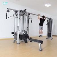 Machine d'entraînement multi-stations professionnelle en acier inoxydable à 5 postes pour usage commercial, équipement de musculation unisexe