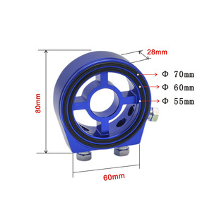 Adaptador de cárter de aceite de aleación de aluminio Auso-Racing de 4 mangas para modificación de automóviles, actualización universal - Product Image 5
