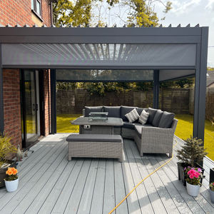 Pérgola de <span class=keywords><strong>Aluminio</strong></span> Eléctrica Bioclimática con Sistema Ajustable Personalizado para Jardín, Piscina, Villa, Resistente a la Lluvia - Product Image 4