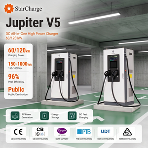 Cargador de CC para Vehículos Eléctricos Starcharge Jupiter V5 60kW CCS2 150-1000Vdc con Doble Conector, OCPP 1.6 2.0.1 y Pantalla HD de 10.4 Pulgadas - Product Image 1