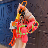 Porte-clés créatif en forme de bouteille de plongée sous-marine, palmes, lunettes de plongée, breloque de sac, porte-clés de couple, cadeau pour les amateurs de natation, vente en gros