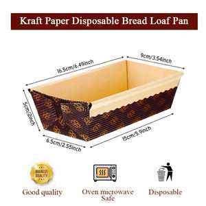 מחבת אפייה נייר אפייה חד פעמיות עם מכסה פלסטיק חום עמיד מאפין נייר אניה עובש - Product Image 2