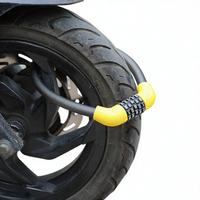 Antivol à combinaison à 5 chiffres, câble en acier portable pour vélos, trottinettes électriques, motos et casques