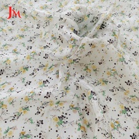 Tissus en Chiffon de Soie à Imprimé Floral Numérique, Tissu 100% Viscose pour Robe Femme