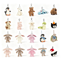 Porte-clés Peluche Longue en Coton PP Super Doux JC, Lapin Dragon des Cieux, Cadeau Unisexe pour Thanksgiving
