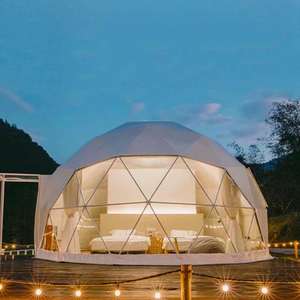 Tente d'hôtel sphérique moderne en PVC pour l'extérieur, quatre saisons, 3x3m, une chambre, tente panoramique étoilée, fabrication - Product Image 3