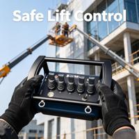 Control Remoto Hidráulico para Plataforma de Trabajo Aérea, Joystick Proporcional de Metal Fijo, Función de Parada de Emergencia, Alcance de 1000m