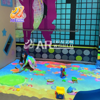 Projecteur virtuel jeu ar éducation 3d intérieur aire de jeu plage sable projection magique interactive 3d sol et mur