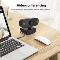 Kamera Web Mini Full HD 1080P HD dengan mikrofon, kamera Web Laptop komputer desktop USB dengan panggilan video langsung konferensi Streaming