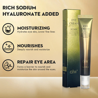 Crème pour les yeux multi-peptides OEM, hydratante, éclaircissante, soin de la peau des yeux, crème hydratante anti-rides et anti-cernes