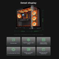 Boîtier PC Gaming ZeroMaster Mid Tower MicroATX avec panneau frontal Type-C et verre trempé, compatible ATX MATX Mini-ITX, châssis de bureau OEM