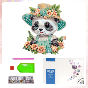 Kits de peinture diamant Ornements de bureau DIY <span class=keywords><strong>Panda</strong></span> Forme spéciale Cristal Diamant Art Table Stand Up 5D Gem Peinture pour la maison - Product Image 5