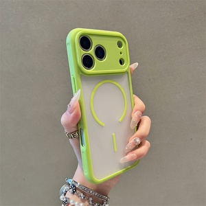 For iPhone 17 Pro Max Air TPU+<b>PC</b> Case Translucent Matte Finish <b>Wireless</b> Mag Charging Heat Dissipation Holes - Product Image 3