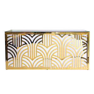 Mesas de Cóctel de Diseño de Lujo para Fiestas de Boda, Negras y Doradas, para Discotecas, Bares y Eventos - Product Image 5