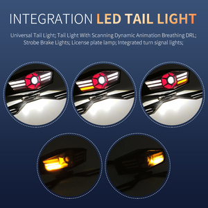 Hearxin Feu de signalisation universel pour <span class=keywords><strong>moto</strong></span> <span class=keywords><strong>LED</strong></span> Feu arrière <span class=keywords><strong>clignotant</strong></span> pour Honda <span class=keywords><strong>Harley</strong></span> 12V Feu stop moteur - Product Image 3