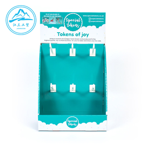 Présentoir de comptoir promotionnel en carton ondulé avec écran LCD pour sérum et crème visage, pelliculage mat, matériaux recyclés - Product Image 1