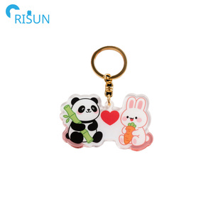 Porte-clés en métal personnalisé pour <span class=keywords><strong>chiot</strong></span>, chat, chien, porte-clés en acrylique avec logo personnalisé Llavero Capybara, porte-clés pour chien et chat avec carte arrière - Product Image 3