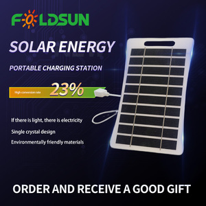 Panneau <span class=keywords><strong>solaire</strong></span> monocristallin Mini RV Portable pour le camping <span class=keywords><strong>chargeur</strong></span> de batterie USB bon marché pour téléphones mobiles panneau de charge de Type PET - Product Image 4