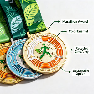 Médailles de course 3D personnalisées en alliage de zinc, récompense pour les événements sportifs, médailles de sport personnalisées avec logo sur mesure, faible MOQ - Product Image 4