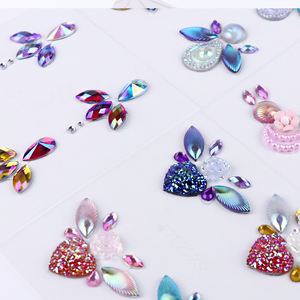 GPホログラフィックラインストーンフェイスジェムスティッククリスタルフェイスジュエルステッカーマーメイドフェイスジュエルレイブカーニバルフェスティバルパーティー用 - Product Image 3