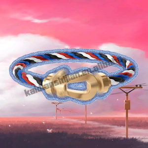 Bracelet Charme Fer à Cheval Vintage Français en Argent Sterling Plaqué Or et Zircon de Qualité 2025 – Bijou Quotidien pour Femme - Product Image 4