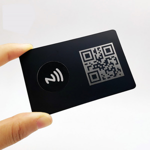 CLF Stainless Steel NFC Metal Business Member ID <b>Card</b> Custom Blank Black Waterproof NTAG213 Chip 13.56MHz <b>Access</b> <b>Control</b> - Product Image 3