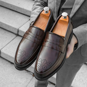 Wholesale Dress Shoes Oxfords <strong>Men's</strong> Leather Shoes Business Formal <strong>Brogue</strong> High-end Casual Large Size <strong>Men's</strong> Shoes - Product Image 2
