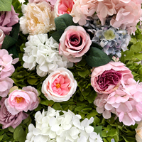 Mur de fleurs artificielles 5D pour jardin, toile enroulable 8ft x 8ft, pour décoration de mariage, fête et événement