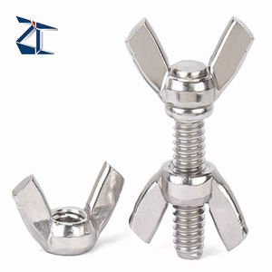 Profissional M4 M6 M8 18-8 parafusos de aço inoxidável afiada asa borboleta asa com porca asa - Product Image 3
