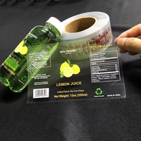 Étiquettes d'emballage alimentaire transparentes personnalisées pour bouteilles d'eau de boisson Étiquettes d'emballage d'autocollants personnalisés