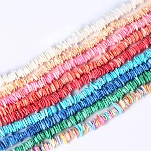 Wholesale of natural irregular shaped shell colored shell loose beads for bracelet necklace accessories