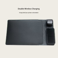 Sac Housse pour Ordinateur Portable en Cuir Simple 4-en-1 avec Chargeur Sans Fil, Étui pour Tablette Étanche et Taille Personnalisable – Vente en Gros