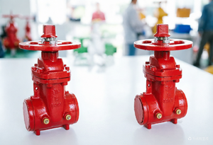 Genuine Heavy Duty 2-12 Inch Gate Valve Resilient Wedge NRS Gate Valve - Grooved End Ductile <b>Iron</b> Casting Steel Valve - Product Image 4