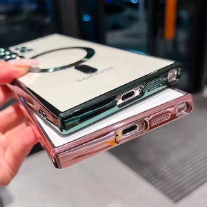 Funda de teléfono con revestimiento de carga inalámbrica magnética de lujo para <span class=keywords><strong>Samsung</strong></span> S25 Ultra S24 Plus, funda de teléfono anticaída con Protector de lente - Product Image 5