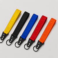 Lanière porte-clés en nylon jacquard épais et résistant, logo personnalisé, faible MOQ, vente en gros