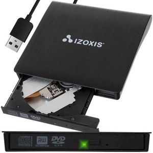 Lector de CD/DVD externo Izoxis, unidad USB portátil para PC y portátil - Product Image 1