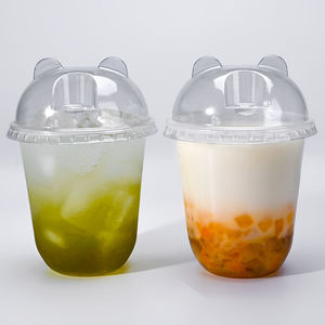 Özel Baskılı Logolu Şeffaf Buzlu PP İçecek Bardakları Kapaklı 16/32 oz (360/500ml) Meyve Suyu Boba Greentreasure için - Product Image 1