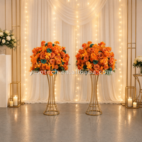 Boule de fleurs artificielles en soie de 60 cm pour centre de table de mariage, allée de cérémonie, banquet, événement, accessoire de photographie et décoration
