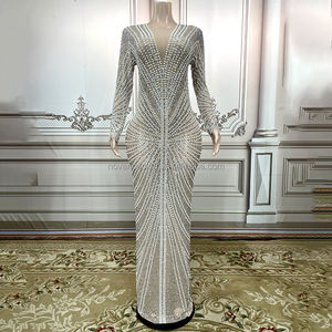 NOVANCE ملابس نسائية للخريف-فساتين أنيقة فاخرة لامعة جوهرة مقاس كبير فساتين أم العروس - Product Image 1