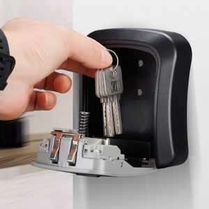 Casier métallique avec serrure à <span class=keywords><strong>code</strong></span> et serrure à mortaise sans clé, coffre-fort de sécurité extérieur, boîte à clés pour la maison/la construction, boîte à mot de passe - Product Image 4