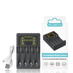PUJIMAX4スロットAA USBバッテリー充電器NICD2 3 AA充電式バッテリー充電器1.2V AA AAA充電器nimhnicdバッテリー用 - Product Image 6