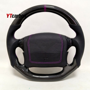 YTcarbon pour 90-93 Covrette <span class=keywords><strong>C4</strong></span> Racing Style volant en Fiber de carbone véritable personnalisé - Product Image 1