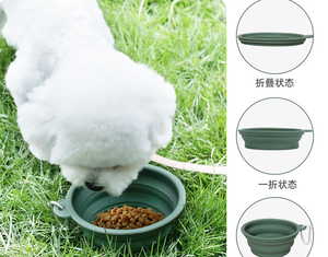 Tazón Plegable Personalizado para Agua y Comida para Perros, Tazón de Silicona para Viajes con Mosquetón - Product Image 3