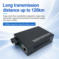 Convertisseur de média monomode monofibre, dispositif de conversion de fibre optique pour connexion réseau point à point