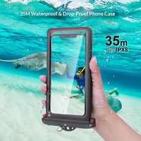 Étui étanche pour téléphone portable avec cordon, IPX8, pour la plongée, les sports nautiques, la plongée avec tuba, la plage, la natation