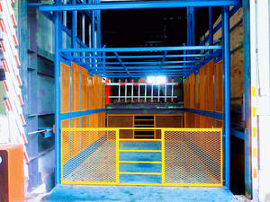 חשמלי מחסן להרים שולחן שרשרת פלטפורמת מעלית הידראולי סחורות מעלית כלוב - Product Image 5